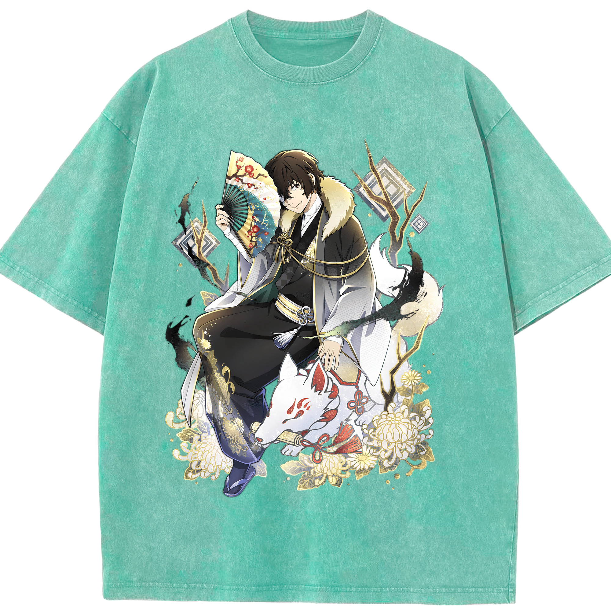 （画像用） 文豪ストレイドッグス Bungo Stray Dogs 綿100% ヴィンテージ風 半袖Tシャツ（フロントプリント）